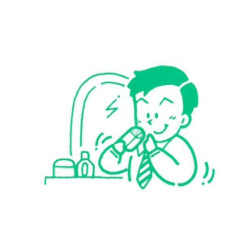 外で働くお父さん