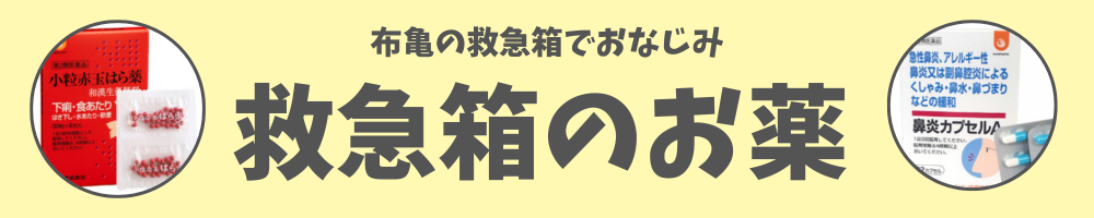 「布亀の救急箱」の常備薬一覧はこちら