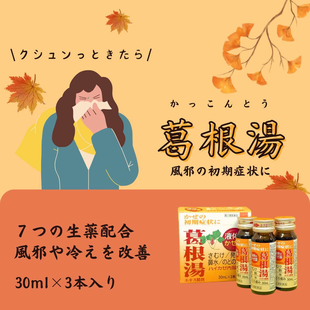 葛根湯（ハイカゼ内服液S） 風邪の初期症状に | 布亀オンラインショップ
